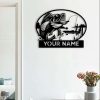 Bass Fishing Hook Man Fishing Lover Wall Art Outdoor Personalized Metal Sign 3