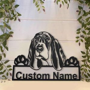 Basset Hound Dog Metal Wall Art Dog Lover Personalized Metal Sign