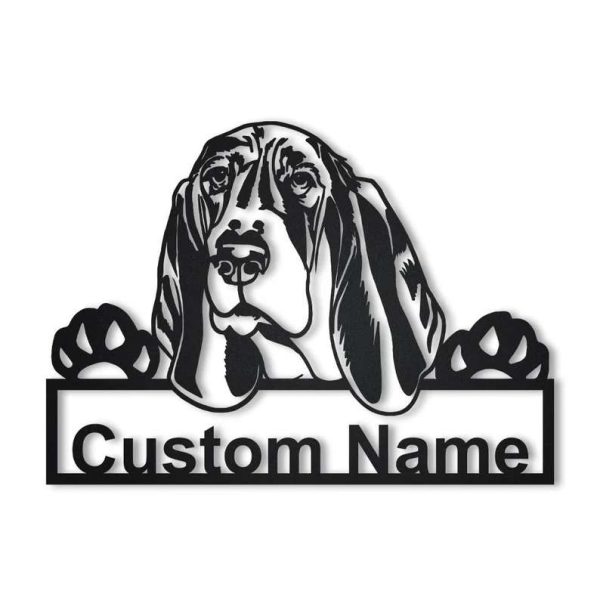 Basset Hound Dog Metal Wall Art Dog Lover Personalized Metal Sign