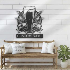 Beer Bar Beer Pub Custom Name And Year Sign Wall Art Drinking Alcohol Personalized Metal Sign 2