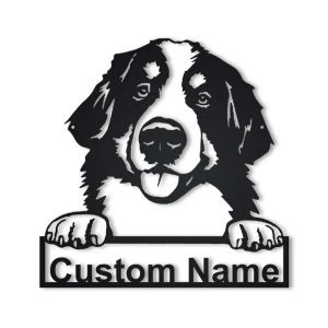 Bernese Mountain Dog Metal Wall Art Dog Lover Personalized Metal Sign
