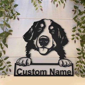 Bernese Mountain Dog Metal Wall Art Dog Lover Personalized Metal Sign 3