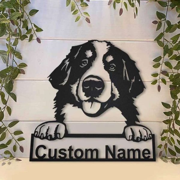 Bernese Mountain Dog Metal Wall Art Dog Lover Personalized Metal Sign