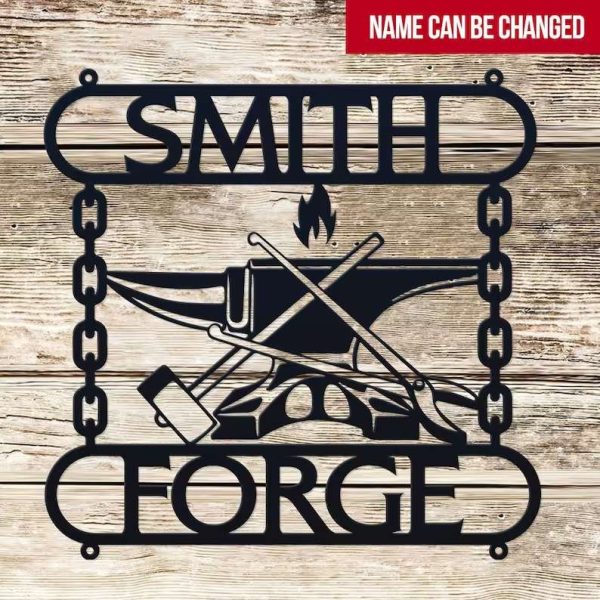 Blacksmith Forge Personalized Blacksmith Metal Sign