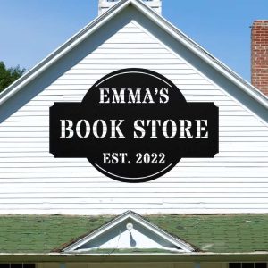 Book Store Metal Sign Reading Sign Custom Book Store Home Decor 1