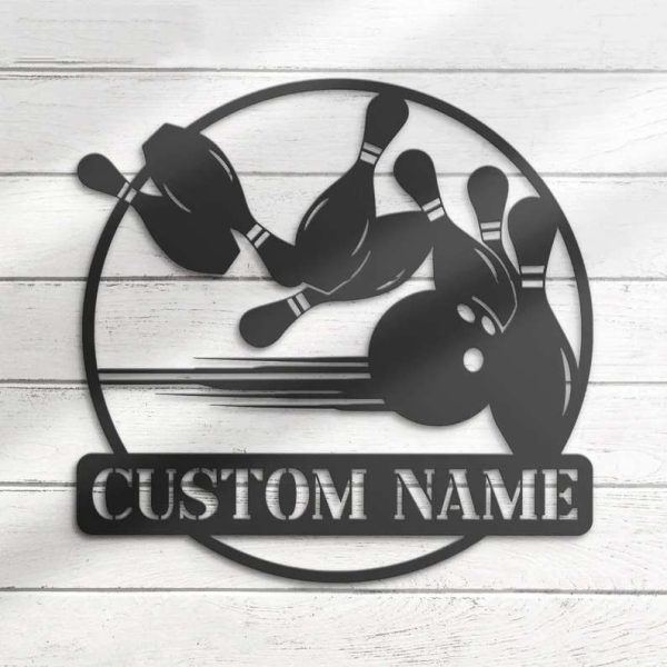 Bowling Ball Bowling Player Personalized Bowling Metal Sign