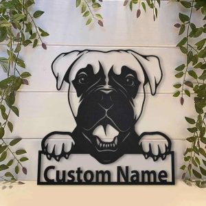 Boxer Dog Metal Wall Art Dog Lover Personalized Metal Sign