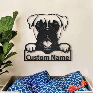 Boxer Dog Metal Wall Art Dog Lover Personalized Metal Sign 3