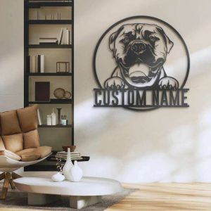 Bullmastiffs Metal Wall Art Dog Lover Personalized Metal Sign 1