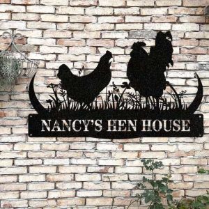 Chicken Coop Sign Chicken Hen House Farmhouse Personalized Farm Metal Sign 4 1