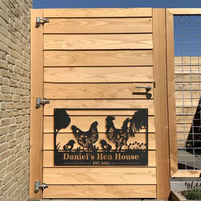 Chicken Coop Sign Chicken Hen House Farmhouse Personalized Farm Metal