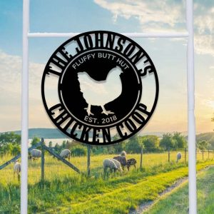 Chicken Coop Sign Hen House Farm Coop Custom Metal Sign