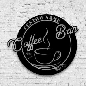 Cocktail And Coffee Bar Metal Wall Art Metal Coffee Sign Coffee Lover Home Decor 1
