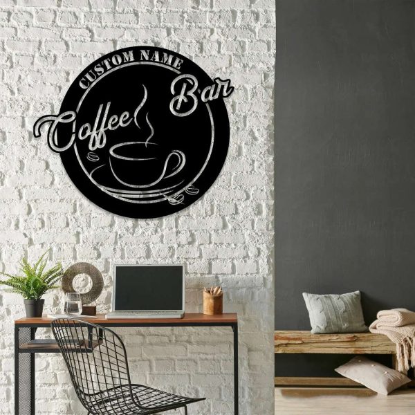 Cocktail And Coffee Bar Metal Wall Art Metal Coffee Sign Coffee Lover Home Decor