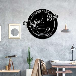 Cocktail And Coffee Bar Metal Wall Art Metal Coffee Sign Coffee Lover Home Decor 3