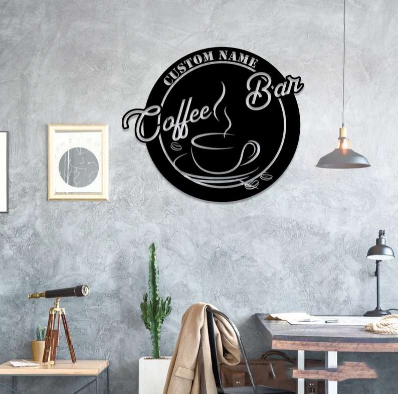 STL file Coffee Bar Wall Art Drink Bar Wall Decor 2d ☕・3D print design to  download・Cults