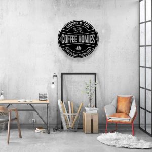 Coffee And Tea Metal Wall Art Metal Coffee Sign Personalized Coffee Bar Home Decor Housewarming Gift 1