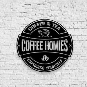 Coffee And Tea Metal Wall Art Metal Coffee Sign Personalized Coffee Bar Home Decor Housewarming Gift