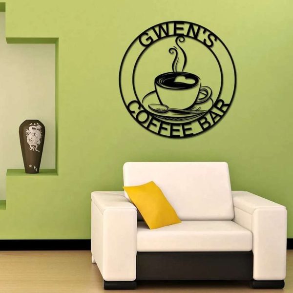 Coffee Bar Sign Coffe Sign Coffee Lover Metal Coffee Station Sign