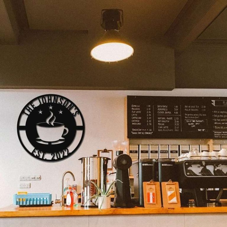 Coffee Bar Sign Personalized Coffee Bar Wall Hanging Coffee Station