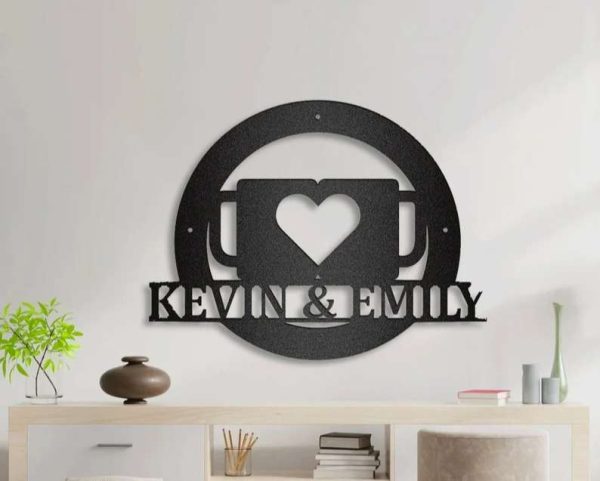 Coffee Lover Customized Metal Wall Art Coffee Station Sign Home Decor