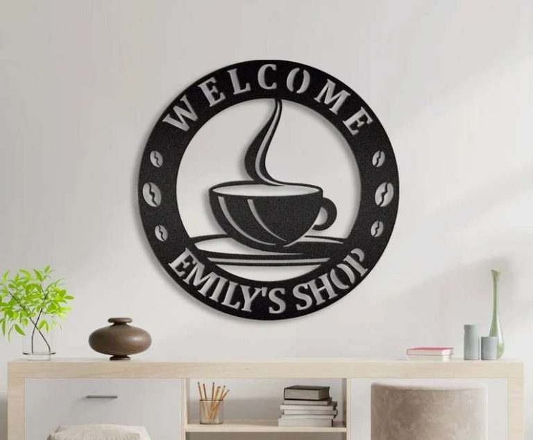 Coffee Metal Wall Art Room Decoration Coffee Station Sign Home Decor