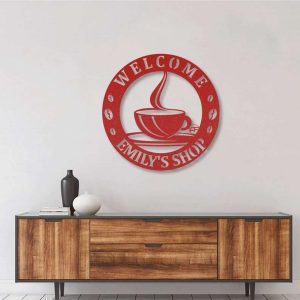 Coffee Metal Wall Art Room Decoration Coffee Station Sign Home Decor