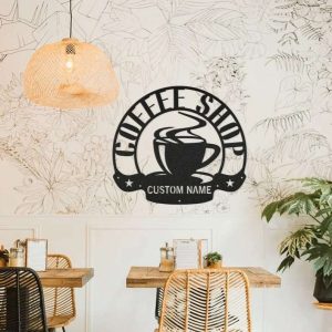 Coffee Shop Customized Metal Art Decor Coffee Station Sign Coffee Lover Housewarming Gift 3