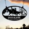 Couple Riding Horses Metal Sign Farmhouse Gift For Farmer 1