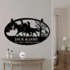 Couple Riding Horses Metal Sign Farmhouse Gift For Farmer 2