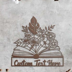 Custom Book Metal Art Library Reading Sign Book Lover Gift 3