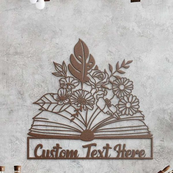 Custom Book Metal Art Library Reading Sign Book Lover Gift