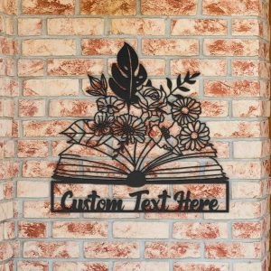 Custom Book Metal Art Library Reading Sign Book Lover Gift 8