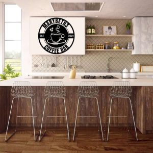 Custom Coffee Bar Metal Wall Art Coffee Station Sign Kitchen Home Decor Coffee Lover 3