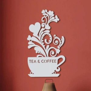 Custom Coffee Cup Bar Caffeine Lover Metal Wall Art Coffee Station Sign Coffee Lover Gift