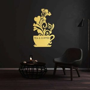 Custom Coffee Cup Bar Caffeine Lover Metal Wall Art Coffee Station Sign Coffee Lover Gift 3