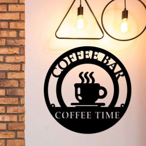 Custom Coffee Metal Wall Art Metal Coffee Bar Coffee Station Sign Coffee Kitchen Wall Decor Housewarming Gift 1