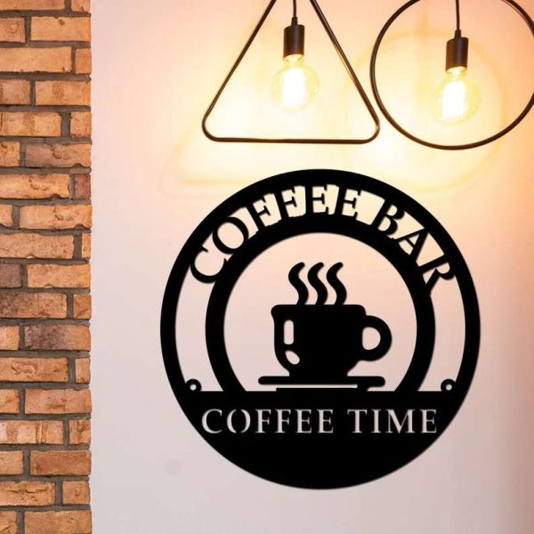 Custom Coffee Metal Wall Art Metal Coffee Bar Coffee Station Sign Coffee Kitchen Wall Decor Housewarming Gift