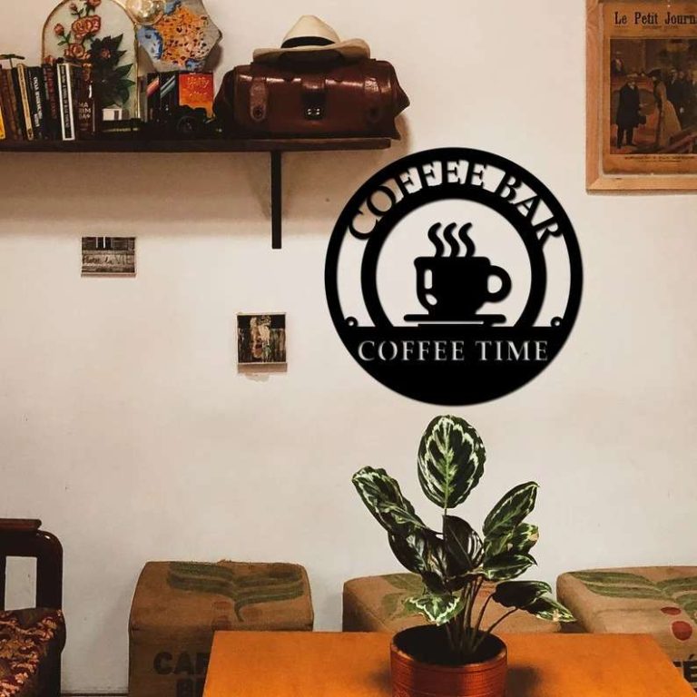Custom Coffee Metal Wall Art Metal Coffee Bar Coffee Station Sign