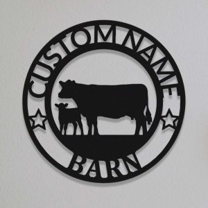 Custom Cow Metal Sign Cow Barn Farm Gift For Farmer 1 1