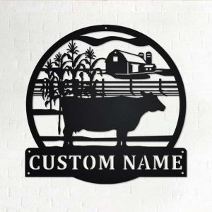 Custom Farm Cow Farmer Home Decor Gift For Farmer Cow Lover 1