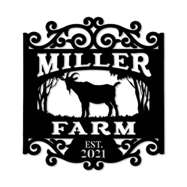 Custom Goat Metal Farm Sign Goat Ranch Outdoor Decor Gift For Farmer