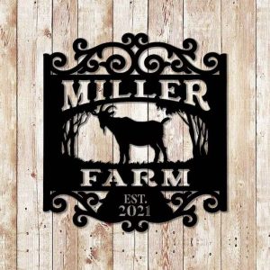 Custom Goat Metal Farm Sign Goat Ranch Outdoor Decor Gift For Farmer 4