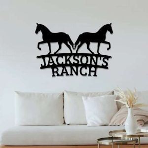 Custom Horse Metal Ranch Sign Horse Sign Farmhouse Decor Horse Lover 2