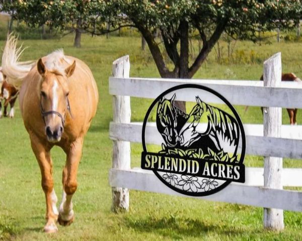 Custom Horse Ranch Metal Sign Farmhouse Sign Horse Lover