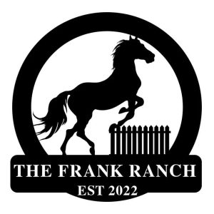 Custom Horse Ranch Sign Metal Farm Ranch Sign Horse Lover 5
