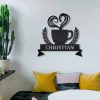 Custom Love Coffee Mug Metal Art Coffee Station Sign Coffee Bar Sign 3
