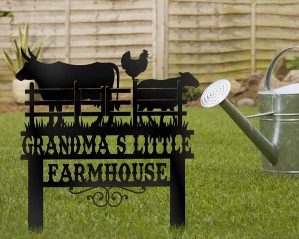 Custom Metal Farm Sign Decor Farm Animals Farmhouse Sign Farmer Gift