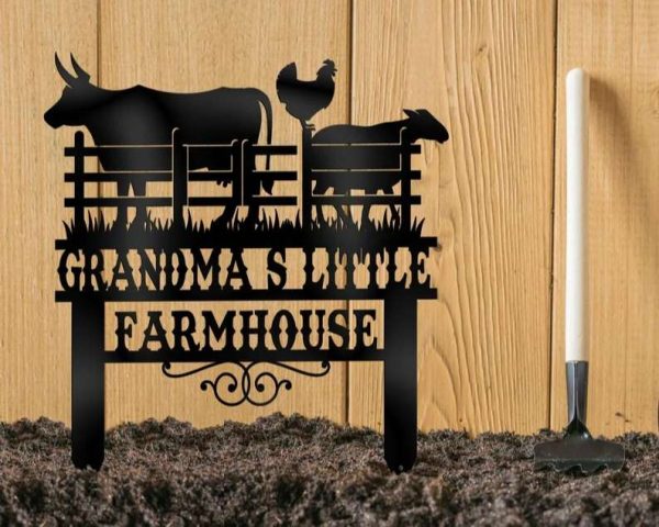 Custom Metal Farm Sign Decor Farm Animals Farmhouse Sign Farmer Gift