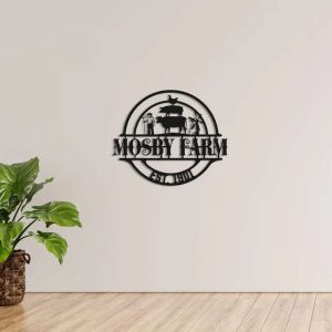 Custom Metal Farm Sign Ranch Sign Farmhouse Decor Farmer Gift
